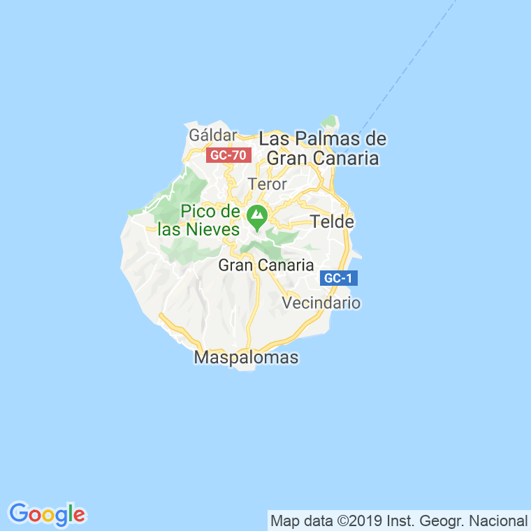 Código Postal de Gran Canaria, Isla De (Consultar Codigo Poblaciones De Las Palmas) en Las Palmas