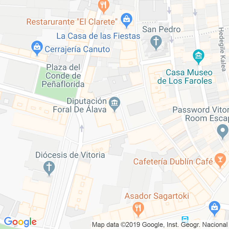 Código Postal calle Diputacion en Vitoria-Gasteiz