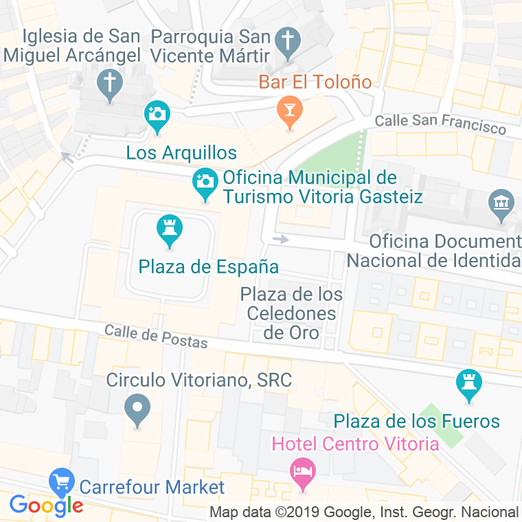 Código Postal calle Lehendakari Aguirre en Vitoria-Gasteiz