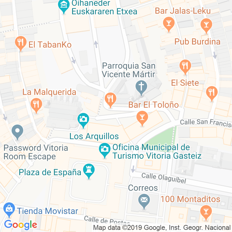 Código Postal calle Machete, plaza en Vitoria-Gasteiz