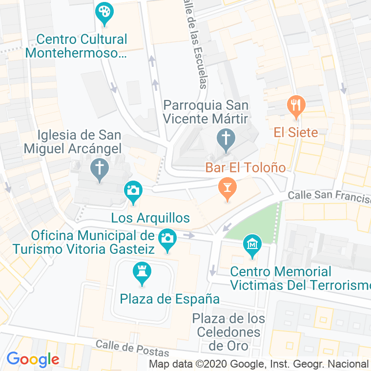 Código Postal calle Villasuso, plaza en Vitoria-Gasteiz