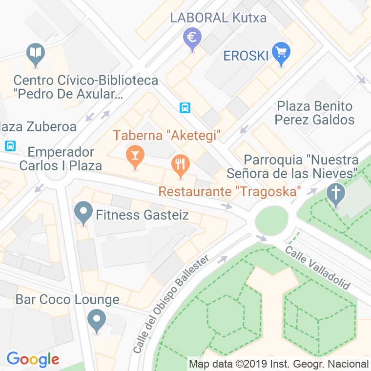 Código Postal calle Reyes Catolicos   (Impares Del 15 Al Final)  (Pares Del 2 Al Final) en Vitoria-Gasteiz