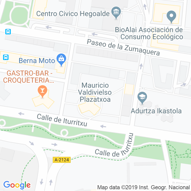 Código Postal calle Mauricio Valdivielso, plazuela en Vitoria-Gasteiz