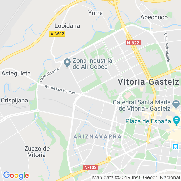Código Postal calle Orixe en Vitoria-Gasteiz