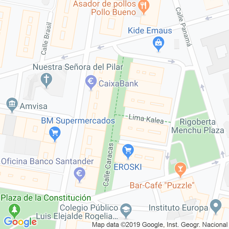 Código Postal calle Caracas en Vitoria-Gasteiz
