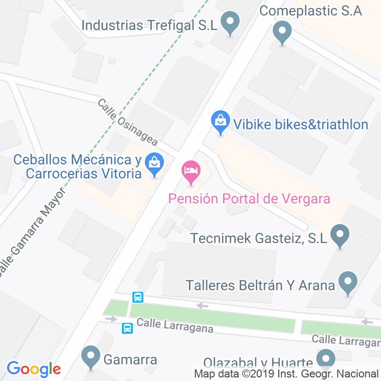 Código Postal calle Vergara, carretera en Vitoria-Gasteiz