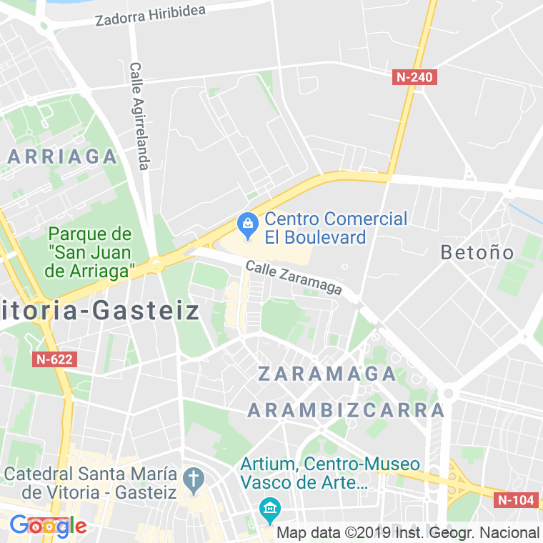 Código Postal calle Zaramaga en Vitoria-Gasteiz