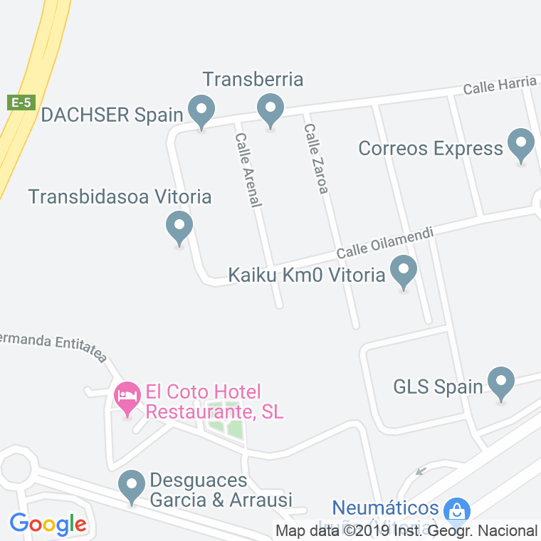 Código Postal calle Arenal en Vitoria-Gasteiz