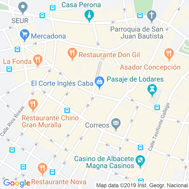Código Postal calle Caba en Albacete