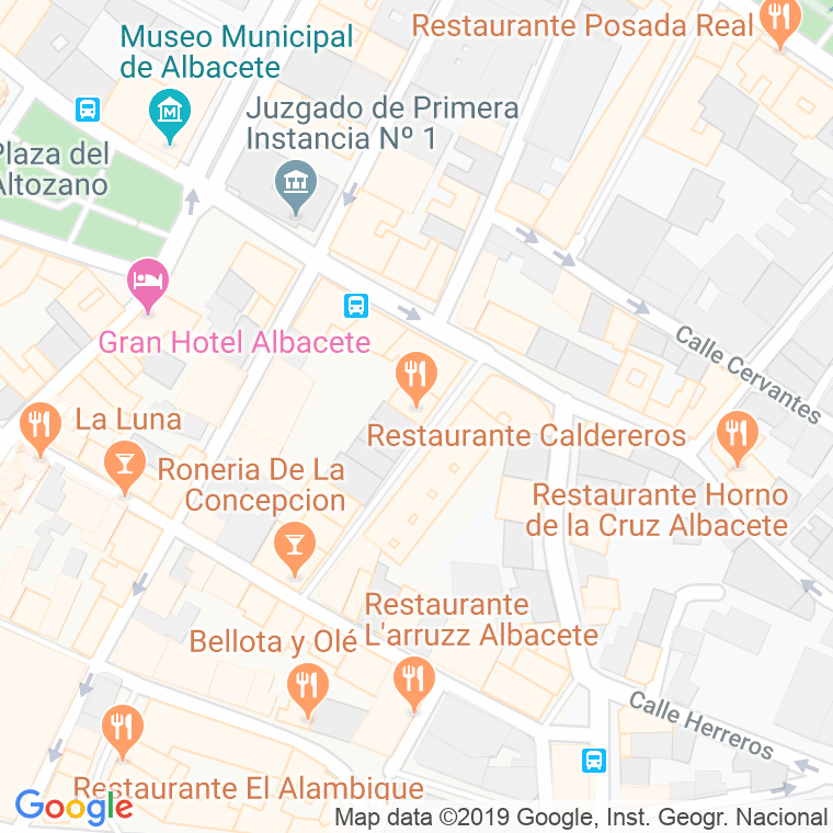 Código Postal calle Caldereros en Albacete