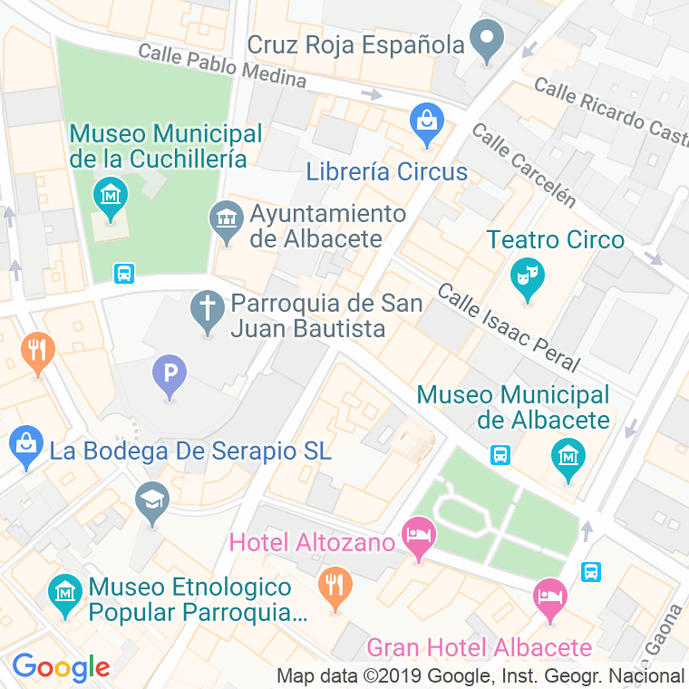 Código Postal calle Martinez Villena en Albacete