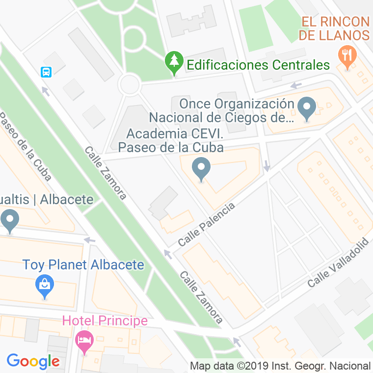 Código Postal calle Palencia-guadalajara, travesia en Albacete