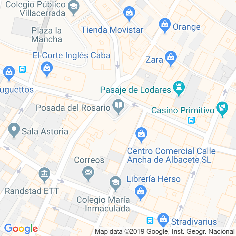 Código Postal calle Posada, De La, pasaje en Albacete