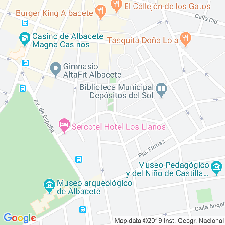Código Postal calle Calderon De La Barca en Albacete