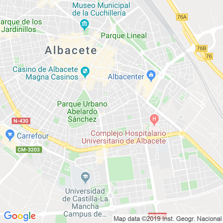 Código Postal calle España, avenida (Impares Del 1 Al 53)  (Pares Del 2 Al Final) en Albacete