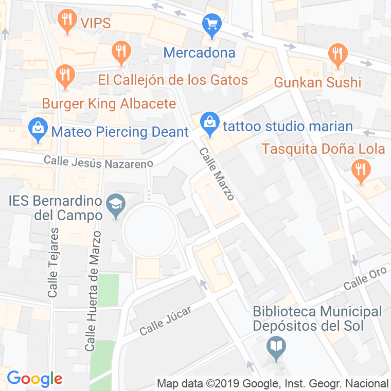 Código Postal calle Mozart en Albacete