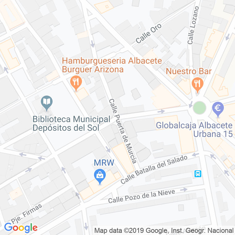 Código Postal calle Puerta Murcia en Albacete