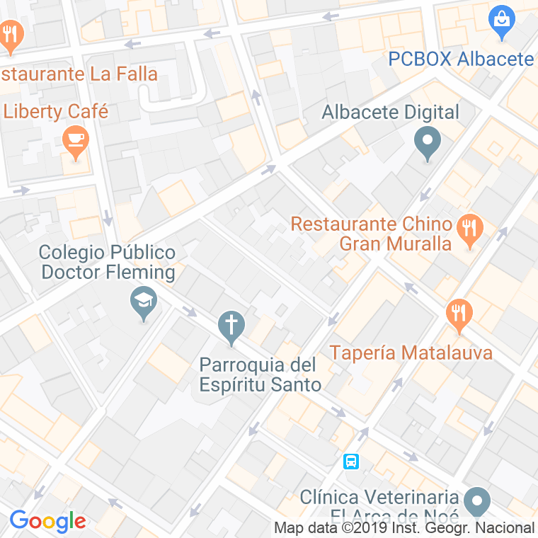 Código Postal calle Dionisio Acebal en Albacete