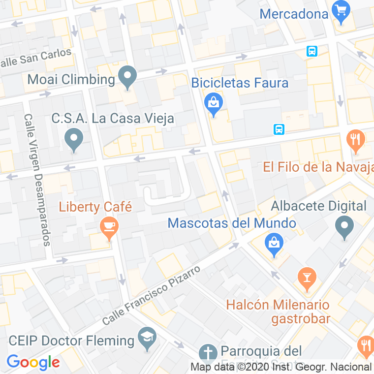 Código Postal calle Escritor, pasaje en Albacete