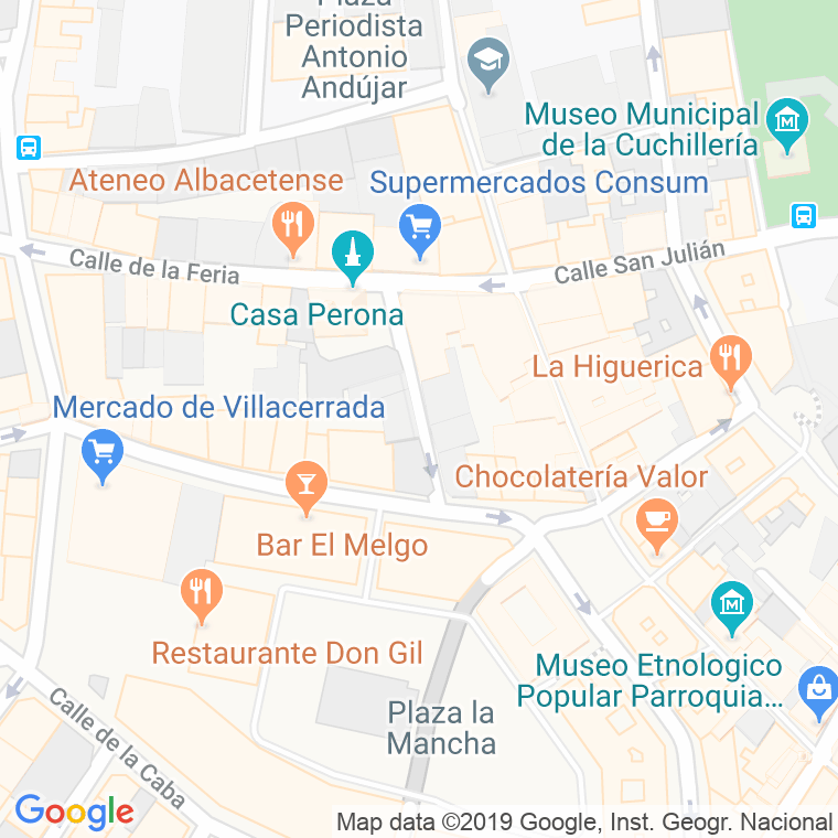 Código Postal calle Portadas, callejon en Albacete