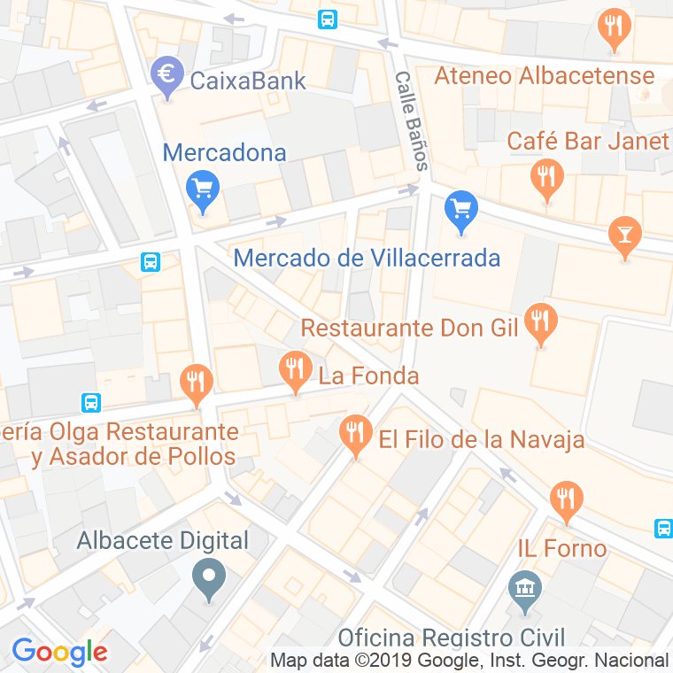 Código Postal calle Virgen De Las Maravillas en Albacete