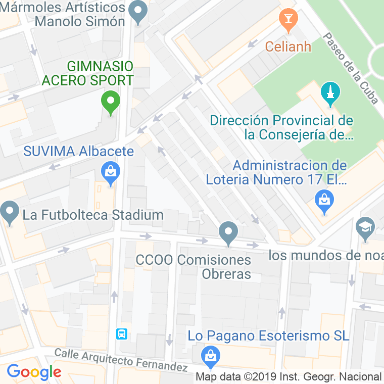 Código Postal calle Francisco De Goya en Albacete