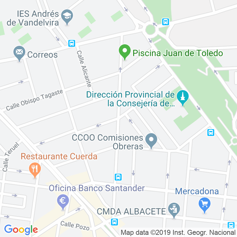 Código Postal calle Luis Vives en Albacete