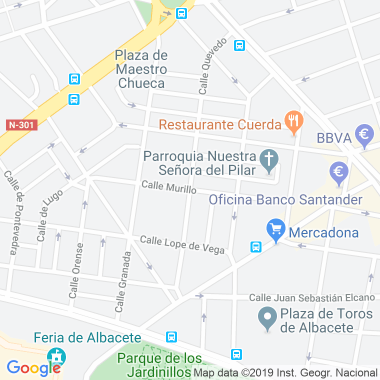 Código Postal calle Murillo en Albacete