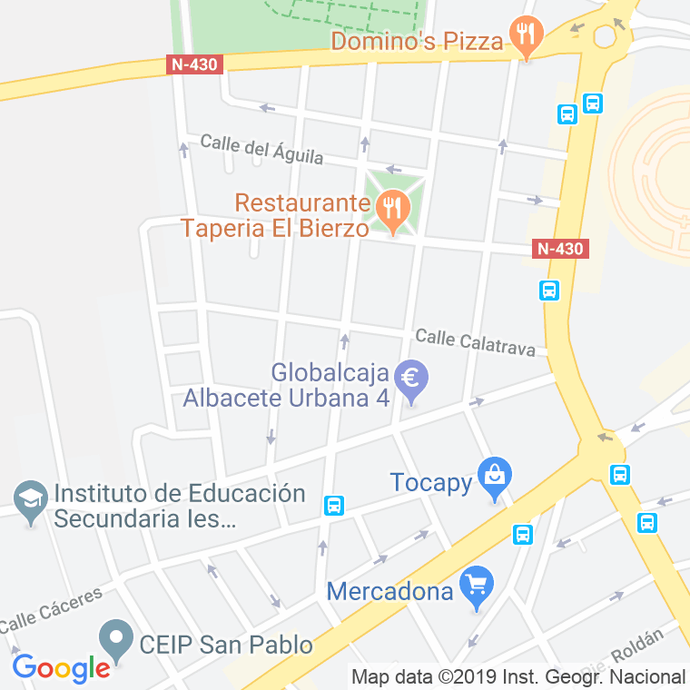 Código Postal calle Agustina De Aragon en Albacete
