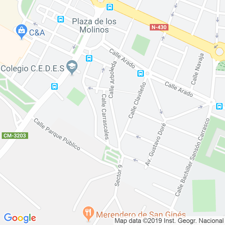Código Postal calle Arboleda en Albacete