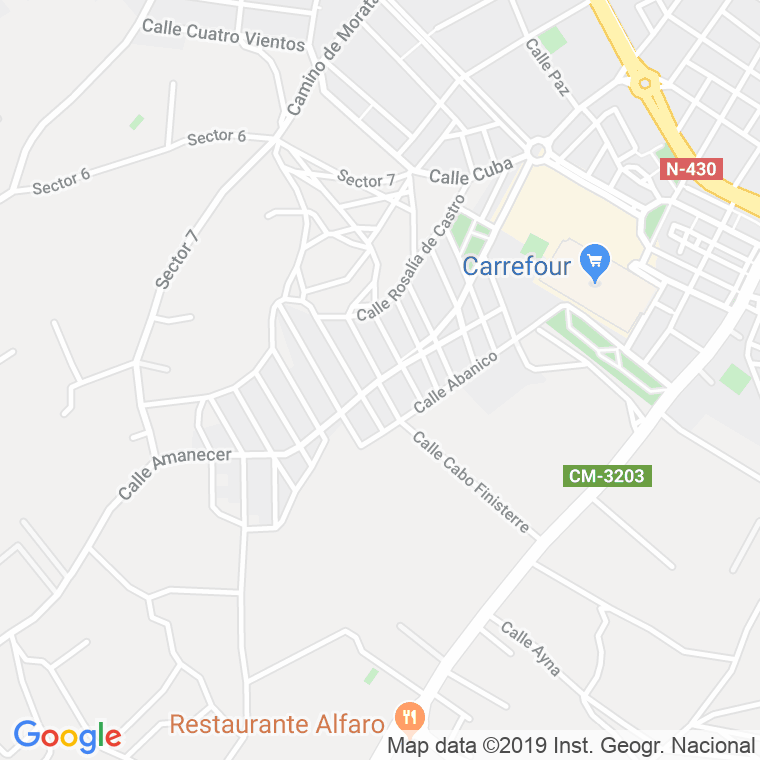 Código Postal calle Cabo Finisterre en Albacete