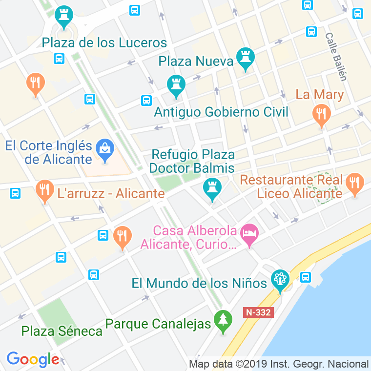 Código Postal calle Calvo Sotelo, plaza (Impares Del 1 Al 5)  (Pares Del 2 Al 4) en Alacant/Alicante