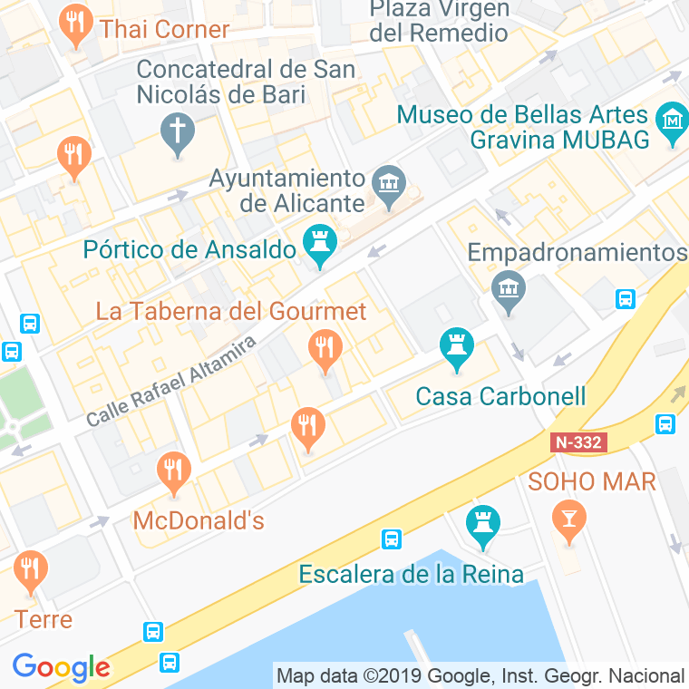 Código Postal calle Capitan Meca en Alacant/Alicante