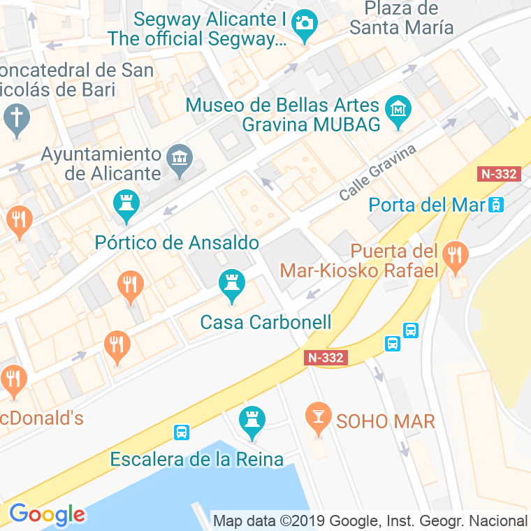 Código Postal calle Cervantes en Alacant/Alicante