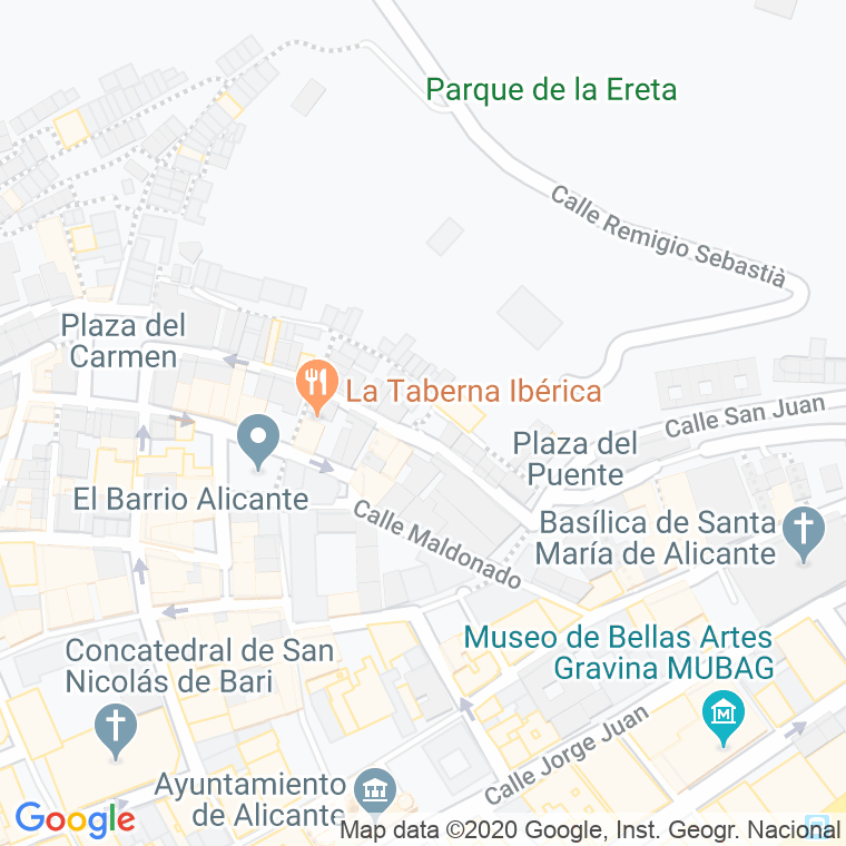 Código Postal calle Divina Pastora en Alacant/Alicante