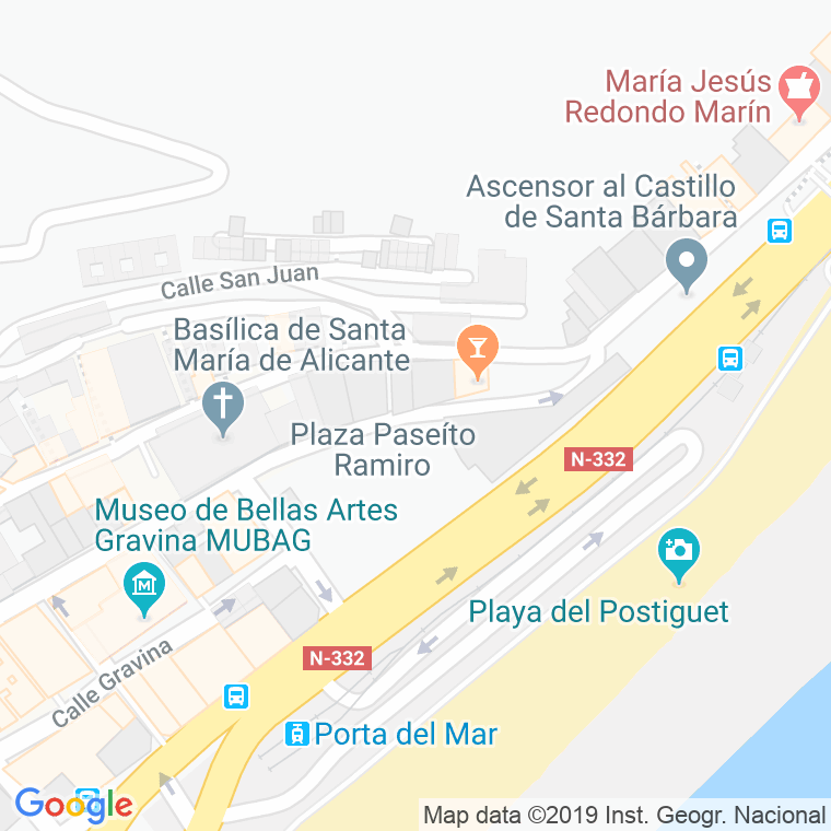 Código Postal calle Fray Juan Rico en Alacant/Alicante