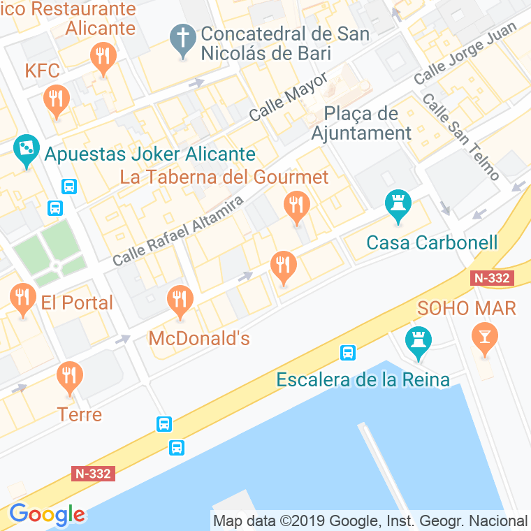 Código Postal calle Ingeniero La Farga en Alacant/Alicante