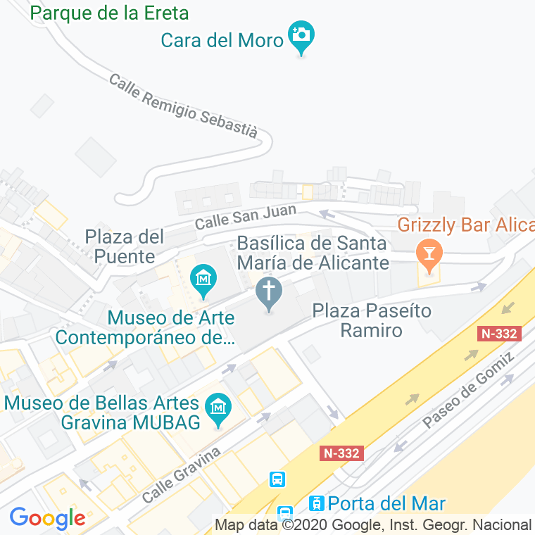 Código Postal calle Luzan en Alacant/Alicante