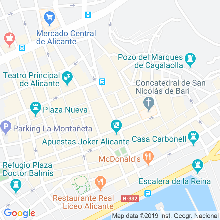 Código Postal calle Mendez Nuñez, De, rambla en Alacant/Alicante