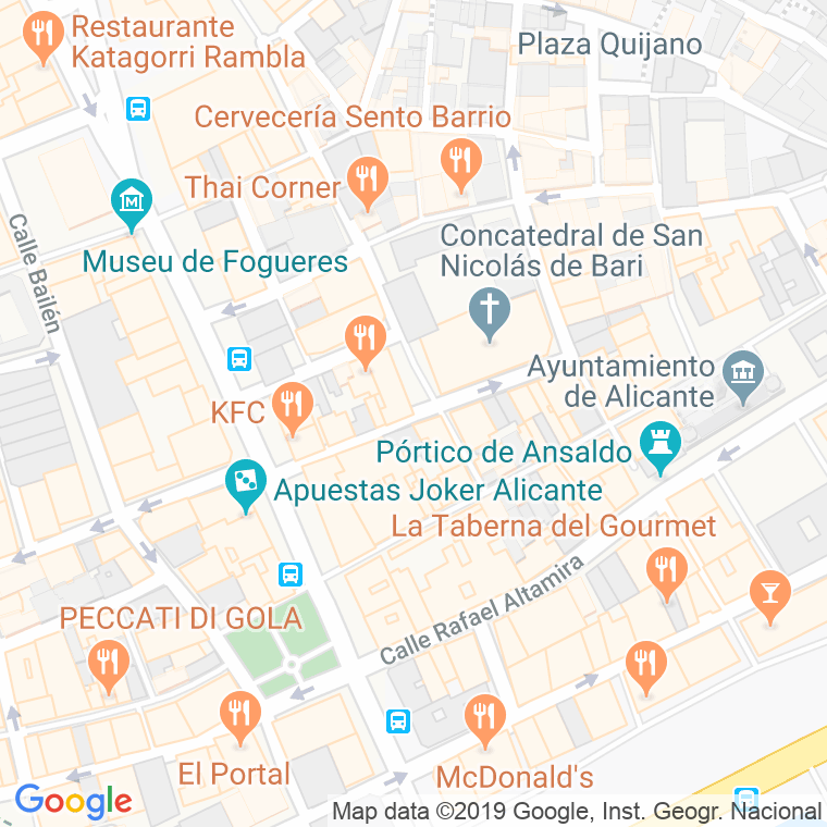 Código Postal calle Miguel Soler en Alacant/Alicante
