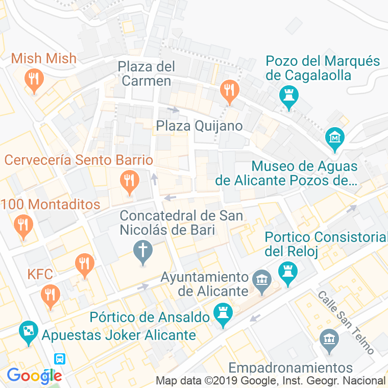 Código Postal calle Montengon en Alacant/Alicante