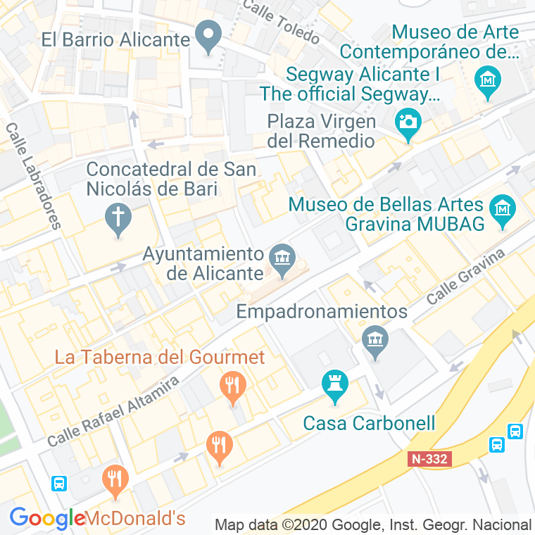 Código Postal calle Portico Consistorial, pasaje en Alacant/Alicante