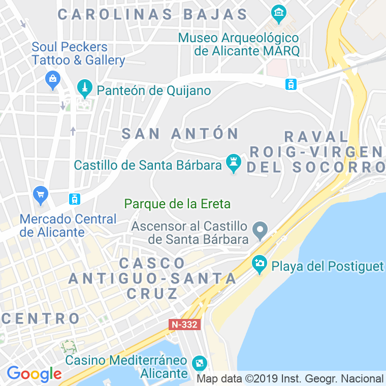 Código Postal calle San Fernando   (Impares Del 1 Al 21)  (Pares Del 2 Al 16) en Alacant/Alicante
