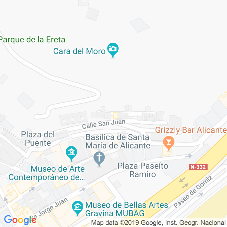 Código Postal calle San Pedro en Alacant/Alicante
