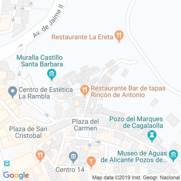 Código Postal calle San Rafael en Alacant/Alicante