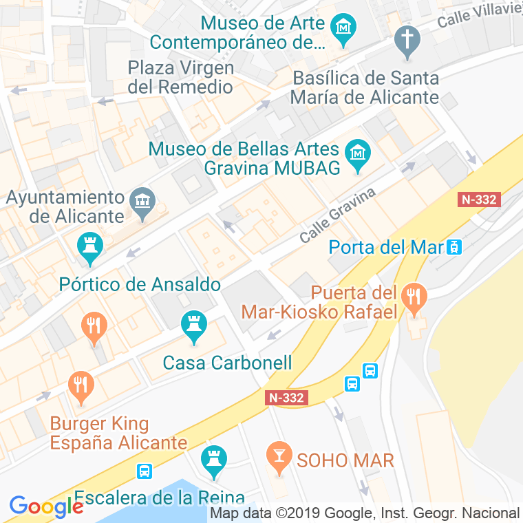Código Postal calle San Telmo en Alacant/Alicante