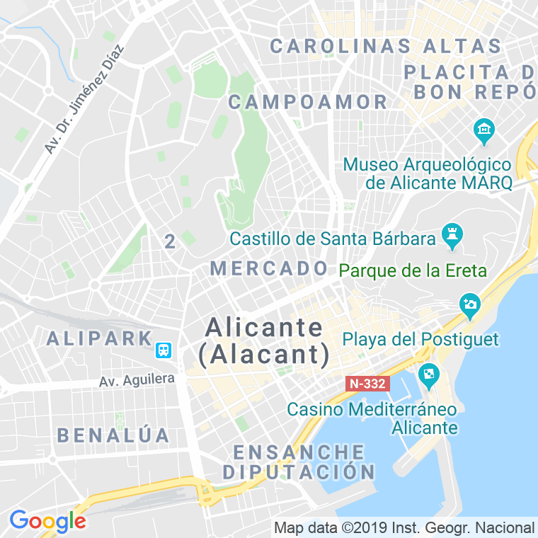 Código Postal calle España, plaza (Impares Del 1 Al Final)  (Pares Del 2 Al 4) en Alacant/Alicante