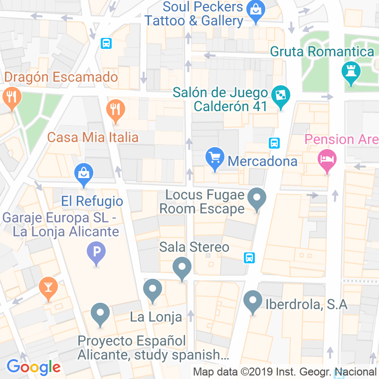 Código Postal calle Juan De Herrera en Alacant/Alicante