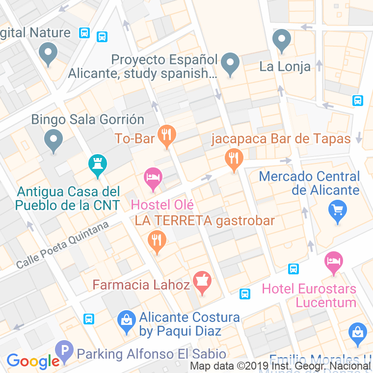 Código Postal calle Poeta Campos Vasallos en Alacant/Alicante