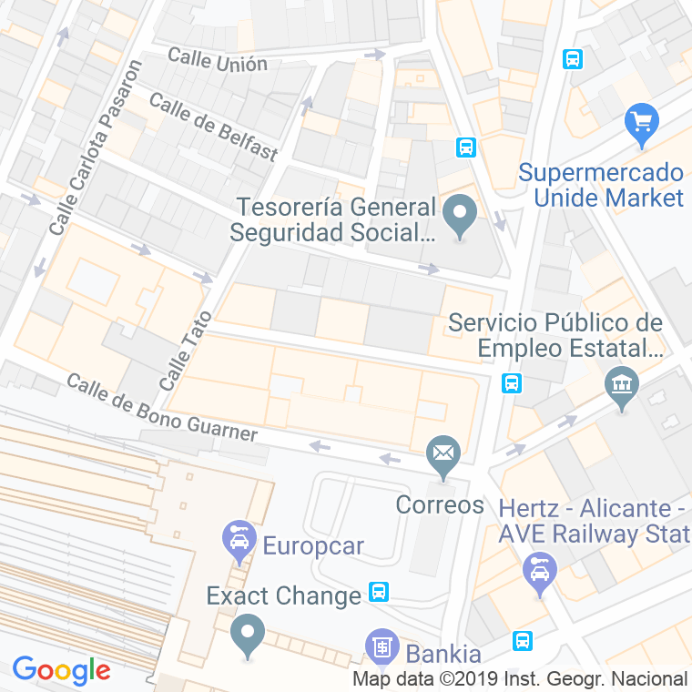 Código Postal calle Callosa De Segura en Alacant/Alicante